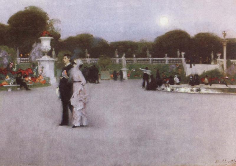 John Singer Sargent The Luxembourg Garden at Twilight oil painting picture